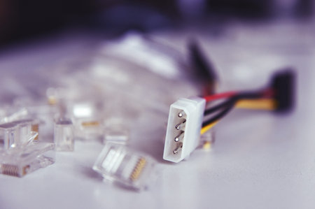 Disk Drive Power Connector SATA IDE RJ45の写真素材