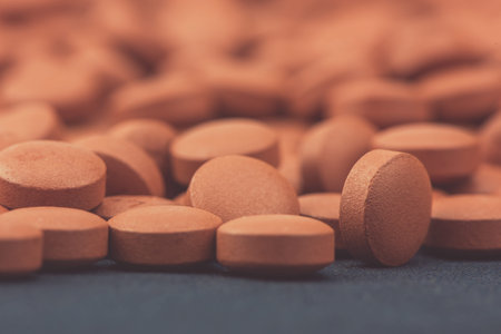 Medical pills background - macro photography - close-up photography