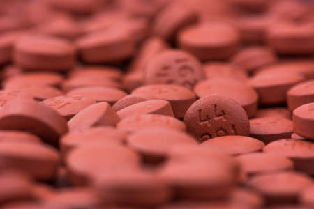Medical pills background - macro photography - close-up photographyの写真素材
