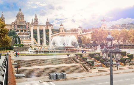 National Museum in Barcelona,Placa De Espanya,Spain.の写真素材