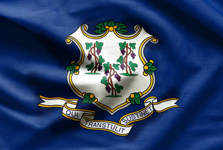 Fabric texture of the Connecticut Flag - Flags from the USAの写真素材