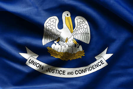 Fabric texture of the Louisiana Flag - Flags from the USAの写真素材