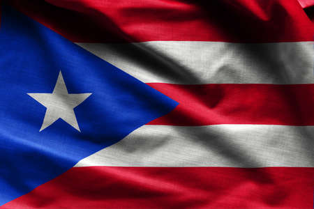 Puerto Rico Waving Flagの写真素材