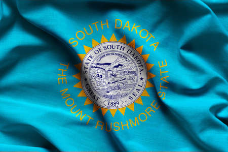 Fabric texture of the South Dakota Flag - Flags from the USAの写真素材