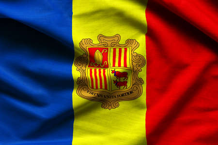 Andorra waving flagの写真素材