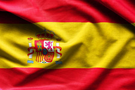 Spain waving flagの写真素材