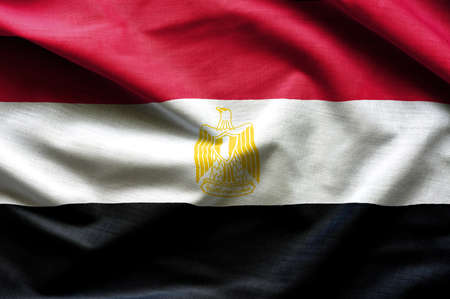 Egypt waving flagの写真素材