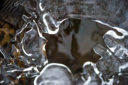 river Ice - texture - frozen shapes winter backgrounds