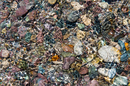Colorful  stones pattern with waterの写真素材