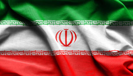 Waving Iran Flagの写真素材
