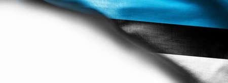 estonia flag on white backgroundの写真素材