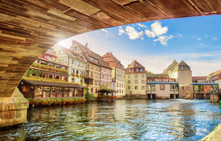 Little France La Petite France , a historic quarter of the city of Strasbourg in eastern Franceの写真素材