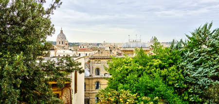 Beautiful panoramic cityscape of Rome, Italy, travel Europe,の写真素材