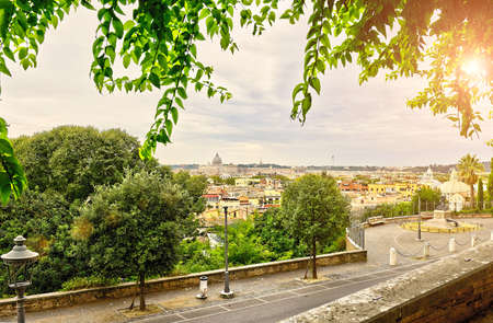 Beautiful panoramic cityscape of Rome, Italy, travel Europe,の写真素材