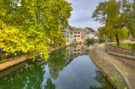 Little France La Petite France , a historic quarter of the city of Strasbourg in eastern Franceの写真素材