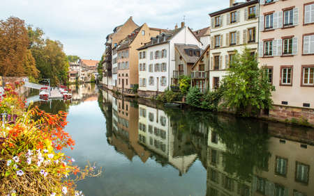 Little France La Petite France , a historic quarter of the city of Strasbourg in eastern Franceの写真素材