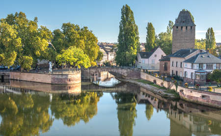 Little France La Petite France , a historic quarter of the city of Strasbourg in eastern Franceの写真素材