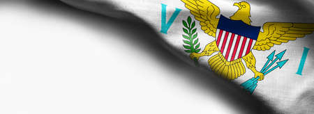 Virgin Islands of the United States flag waving.の写真素材