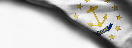 Fabric texture of the Rhode Island on white background.の写真素材