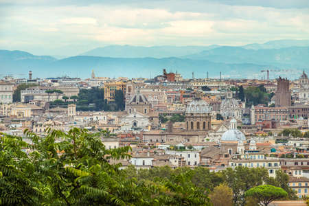 Aerial panoramic cityscape of Rome, Italy, travel Europe,の写真素材