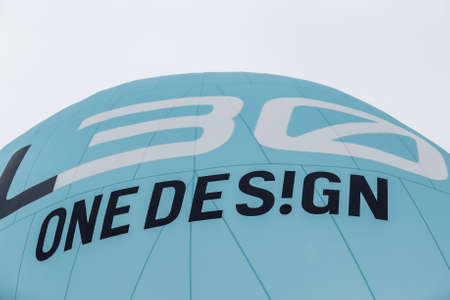 KYIV, UKRAINE - APRIL 26, 2016: Traning on the new model of yacht OceanTECH L30 on the Kyiv water reservoir or Kyiv SEA with Rodion Luka, L30 idea authorのeditorial素材