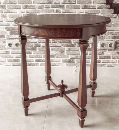 KIEV, UKRAINE - MAY 19, 2016: Interior photosession of the new demo conference room from Ukrainian furniture production. Rich style in wooden and gold textures from - Altair co.のeditorial素材