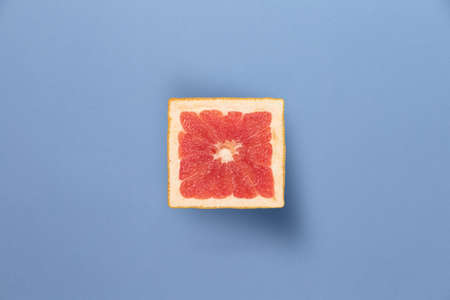 Square grapefruit. An amazing new kind of grapefruit. Fruit in a cut.の写真素材