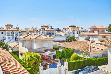 Orihuela, Spain- June 06, 2016: Villas for tourists near the sea in Spain in the region Orihuela.のeditorial素材