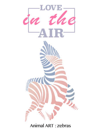 Vector cute drawn silhouette zebras illustration isolated on white background. Wild animals vector logo silhouette, animals logo,animal icon.のイラスト素材