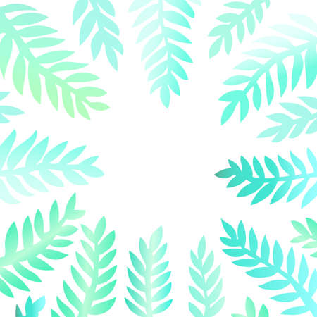 Vector leaf background design with place for text. Tropical greeting card.のイラスト素材