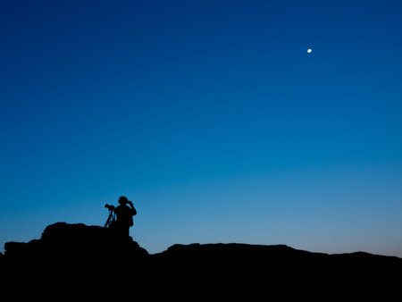 Silhouette of photographer