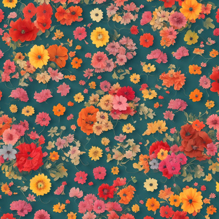 colorful flowers backgroundの素材
