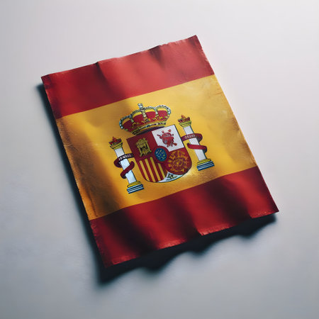 flag of spain wavingの素材