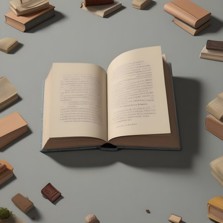 book open in halfの素材