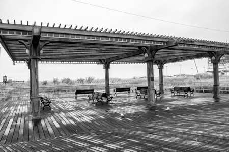 A boardwalk section in Atlantic Cityの写真素材