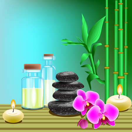 Vector illustration, spa products, for advertisement and salon picturesのイラスト素材