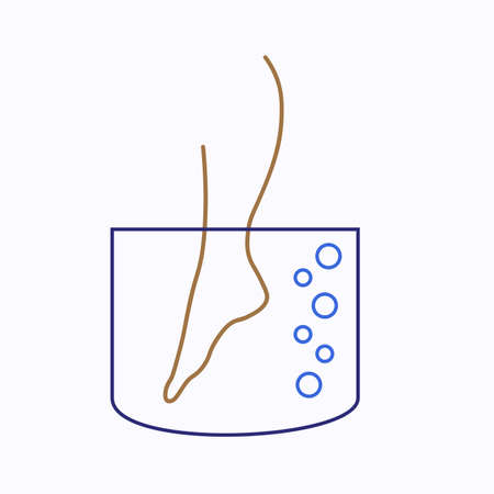 Vector logo of foot care for spa salon isolated on the white backgroundのイラスト素材