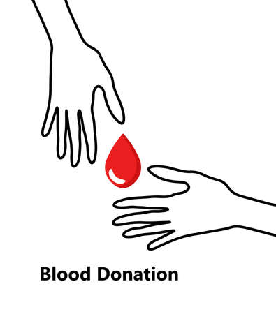 donate blood over white background vector illustrationのイラスト素材