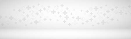 Medical volumetric gray background panorama with many symbolsのイラスト素材