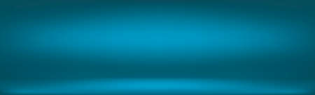 Blue panoramic studio background with white glow - Vectorのイラスト素材