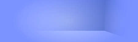 Blue panoramic studio background with white glow - Vectorのイラスト素材