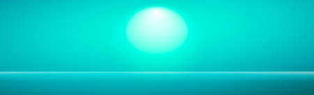 Blue panoramic studio background with white glow - Vectorのイラスト素材