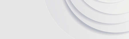 White vector panoramic background with circles and linesのイラスト素材