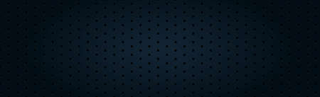 Dark blue perforated background with black holes and glow - Vector illustrationのイラスト素材