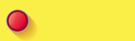Red button on a yellow panoramic background - Vector illustrationのイラスト素材