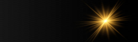 Panoramic background sun on a black background