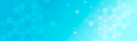Hexagons on blue and white background - Vector illustration
