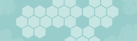 Hexagons on gray white background - illustration