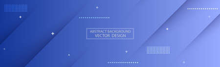 Panoramic abstract background with different shades of blue - Vector illustrationのイラスト素材
