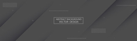 Panoramic abstract background with various shades of gray - Vector illustration